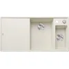 Image de BLANCO AXIA III 6 S-F, SILGRANIT blanc doux, type d'encastrement : fond à plat, bac principal à droite, avec planche à découper en bois, meuble bas de 60 cm, grand cuve, surface facile à nettoyer