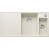 Image de BLANCO AXIA III 6 S, SILGRANIT blanc doux, type de montage : encastrement par le haut, bac principal à droite, avec planche à découper en bois, meuble bas de 60 cm, planche à découper coulissante,