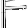 Image de BLANCO ALTA-S-F II Robinet de cuisine, en acier inoxydable, chromé, haute pression, avec tuyau extractible, pour montage devant une fenêtre, qualité de l'eau garantie et économie d'eau