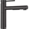 Image de BLANCO ALTA-S II Robinet de cuisine en noir mat Haute pression Avec tuyau extractible Clapet anti-retour Cartouche en céramique Qualité d'eau garantie et économie d'eau