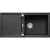 Image de BLANCO Adira XL 6 S-F, SILGRANIT Noir, Type d'encastrement : affleurant, réversible, avec commande d'évacuation, avec accessoires, grand bac et surface facile à nettoyer