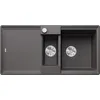 Image de BLANCO ADIRA 6 S-F, SILGRANIT gris roche, type d'encastrement : affleurant, réversible, avec commande d'évacuation, avec accessoires, grand bac et surface facile à nettoyer