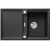 Image de BLANCO ADIRA 45 S SILGRANIT Anthracite Type de montage : encastrement par le haut, réversible, avec commande d'écoulement, avec accessoires, grand bac de 45 cm, surface facile à nettoyer