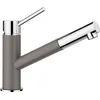 Image de BLANCO KANO-S Robinet de cuisine en gris volcanique/chromé - Basse pression - Avec tuyau extractible - Clapet anti-retour - Cartouche en céramique - Qualité d'eau garantie et économie d'eau