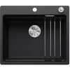 Image de BLANCO ETAGON 6-F, SILGRANIT noir, type de montage : affleurant de surface, avec commande d'évacuation, avec accessoires, meuble bas de 60 cm, concept de système bien pensé avec rails ETAGON