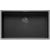 Image de BLANCO CLARON 700-U Dark Steel Edition Évier en acier inoxydable | Type de montage : sous-plan | Pour armoires inférieures de 80 cm de large | Résistant aux rayures | Grand volume de bassin