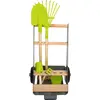 Image de small foot 11663 Beechwood and Metal Garden Trolley Set including spade, rake, plant pot, shovel and rake, toy for ages 3 and up