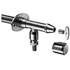 Image de Schell K12878 Robinet Kit de vanne Murale d'extérieur Polar II résistant au Gel avec aérateur de Tuyau, chromé Mat