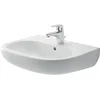 Image de Duravit Waschtisch D-CODE m ÜL HLB 1 Hahnloch 650x500mm weiß 1 pièces