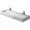 Image de Duravit WonderGliss 4541200241 Vero Lavabo avec 2 trous pour robinetterie Blanc Largeur 120 cm