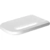 Image de Duravit Happy d.2 Abattant WC avec système SoftClose Charnières en acier inoxydable, longue, 1 pièce, blanc, 64690099