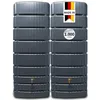 Image de 4rain SLIM réservoir mural-SET 1 000 litres gris graphite, 2 x SLIM 500 litres incl. connecteur