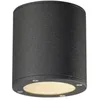 Image de SLV SITRA Plafonnier LED, spot de plafond, éclairage extérieur des plafonds, entrées, spot LED, lampe d'extérieur LED, lampe de jardin | IP44, rond, anthracite, max. 9 W, GX53