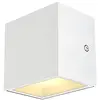 Image de SLV SITRA Cube WL Applique murale d'extérieur à LED en aluminium Blanc IP44, 3000 K, 10 W