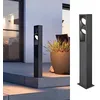 Image de SLV Eskina Frame 75 Lampadaire, éclairage extérieur LED pour chemins, entrées, lampe de jardin, lampe d'extérieur, interrupteur CCT 3000/4000 K, IP65, 2400 lm, 2 LED intérieures, anthracite