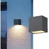 Image de SLV Luminaire mural 1005148 / éclairage pour murs, routes, entrées, lampe de jardin / IP44 3000/4000K 6,2 W 580/620 lm anthracite 105 degrés