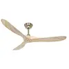 Image de CasaFan Ventilateur de plafond Eco authentique 315231 / 152 cm / Moteur en laiton poli DC basse consommation / 6 vitesses/pales en bois