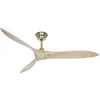 Image de Casafan Ventilateur de plafond Eco AIRSCREW 315255 152 cm Moteur CC basse consommation / laiton poli / pales bois