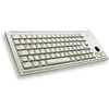 Image de CHERRY G84-4400 Clavier compact avec trackball, disposition européenne (QWERTY), filaire (port PS/2), 2 boutons de souris, commutateurs mécaniques CHERRY ML, gris