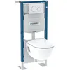 Image de GEBERIT GEB00656 Pack bâti-Support pour WC Duofix GEBERIT-112cm-réservoir Sigma12cm-Plaque Sigma20-wc Suspendu Renova semi-caréné-118.311.KJ.1