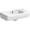 Image de Geberit Renova Compact Lave-mains saillie raccourcie, 450x250mm, avec tablette à gauche, Couleur: Blanc