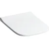 Image de Geberit Smyle Smyle Slim siège WC avec Couvercle, Enveloppant, antibactérien, Blanc - 500.238.01.1