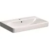 Image de Geberit Smyle Square lavabo 500249, 75x48cm, avec trou pour robinetterie, avec trop-plein, Couleur: Blanc