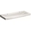 Image de Geberit Lavabo Xeno 2 lavabo avec 2 trous pour robinets, sans trop-plein, 120 x 48 cm Blanc avec KeraTect, 500550011-500.550.01.1