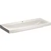 Image de Geberit Lavabo Xeno 2 avec trou pour robinet, sans trop-plein, 120 x 48 cm, blanc avec KeraTect, 500551011-500.551.01.1