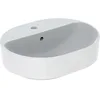 Image de Geberit VariForm Lavabo elliptique pour comptoir, 500x400mm, avec trou de robinet?, avec trop-plein, Couleur: Bia ?a - 500.775.01.2