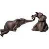 Image de Kare Design Figurines Décoratives Elefant Zirkus, Marron, Lot de 2, Animal Éléphant, Deco Intérieur, Décoration Chambre, Salon, Couloir, Maison, Cadeau, 22x54x18 cm (H/L/P)