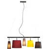 Image de Kare Parecchi Colore 100 Suspension design avec abat-jour moderne en tissu (noir, jaune, gris, rouge foncé, marron) - Pour table à manger, salon (h x l x p) - 160 x 107 x 30 cm