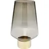 Image de Kare 51137 Vase en verre teinté avec revêtement en laiton