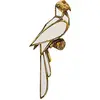 Image de Kare Design Décoration murale Parrot miroir, verre, or, miroir doré, perroquet, decoration murale pour salon, chambre, couloir, bureau, 15x43cm