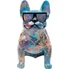 Image de Kare Figurine décorative design Dog of Sunglass - Accessoire de décoration pour salon, chambre - Bouledogue - Motif chien - 37 x 30 x 20 cm