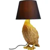 Image de Kare Design Lampe à Poser Animal Duck, Oie, Or/Noir, Abat Jour Coton, Lampe de Table, Decoration Chambre à Coucher, Deco Intérieure, Decoration Chambre, Maison, 58x31x35cm (Ampoule Non Incluse)