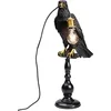 Image de Kare Lampe de table design Animal Sitting Crow en polyrésine, noir, (H x l x P) 61 x 16 x 29 cm