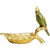 Image de Kare Design Bol décoratif pour perroquet, pierre artificielle, doré, 10 x 21 cm