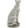 Image de Kare Figurine décorative design Cheetah - Argenté - Motif guépard - 54 x 30 x 26 cm (H x l x P)