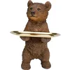 Image de Kare Design Figurine Décorative Butler Standing Bear, Marron, Or, Animal Our, Sculpture, Deco Intérieur, Decoration Chambre, Salon, Maison, Cadeau, 35 x 18 x 16 cm