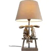Image de Kare Lampe de table design en forme de lapin - Doré/marron - Lampe décorative - Lampe de chevet - Ampoule non incluse - 53 x 31 x 31 cm (H x l x P)