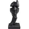 Image de Kare Objet de décoration Quiet Face en polyrésine laquée Noir 31 x 13 x 11 cm (H x l x P)