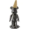 Image de Kare Figurine décorative Gelato Bear en polyrésine, noir, 40 x 16 x 15 cm (H x l x P)