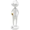 Image de Kare Figurine décorative en céramique faite à la main - Blanc - 41 x 13 x 13 cm (H x l x P)