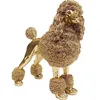 Image de Kare Mrs Poodle Figurine décorative en polyrésine faite à la main Motif chien Doré 34 x 32 x 16 cm (H x l x P)