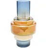 Image de Kare Phenom Vase design multicolore Orange/bleu Vase décoratif pour fleurs, vase de table, 35 cm