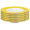 Image de Assiettes creuses Harlequin 23cm jaunes set de 6 Kare Design