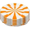 Image de Assiettes Harlequin 22cm oranges set de 6 Kare Design