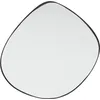 Image de Kare Göteborg Miroir mural en verre, grand, cadre en acier noir, pour coiffeuse, couloir, salon, miroir asymétrique, 71 x 72 x 2 cm (H x l x P)