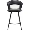 Image de Kare Design Reunion Tabouret de Bar rembourré sans accoudoirs Noir avec Structure en Acier et Repose-Pieds 90,5 x 53 x 53 cm